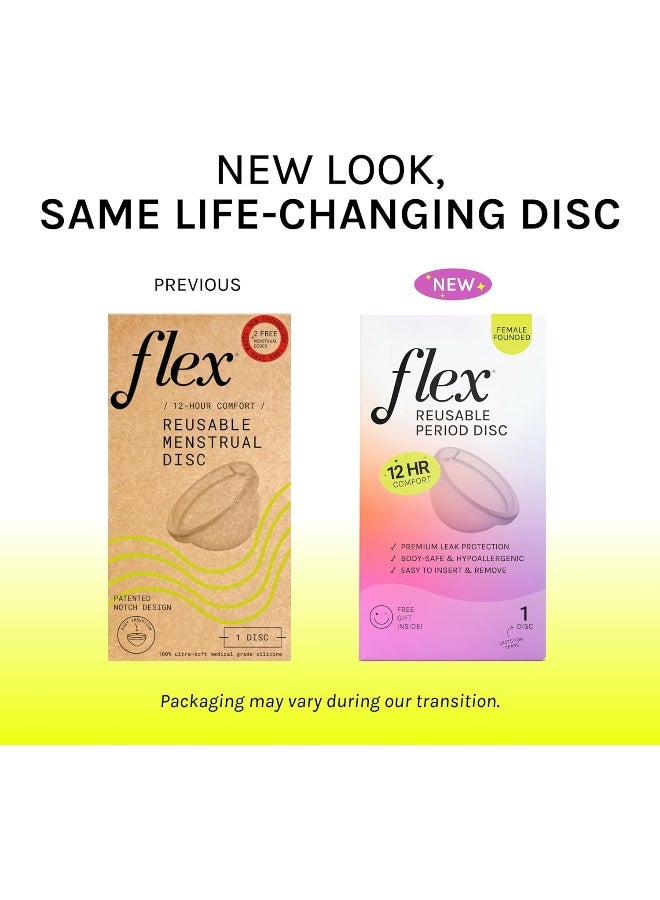 FLEX قرص فليكس القابل لإعادة الاستخدام | قرص الحيض القابل لإعادة الاستخدام | بديل السدادات القطنية والفوط والكؤوس | سعة 6 سدادات قطنية فائقة | يدوم لسنوات | يتضمن حقيبة حمل و 2 قرص قابل للتخلص منه مجانًا - Image 2